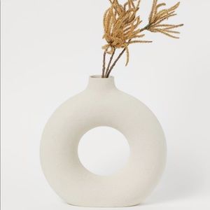 Beautiful light beige large ceramic vase
